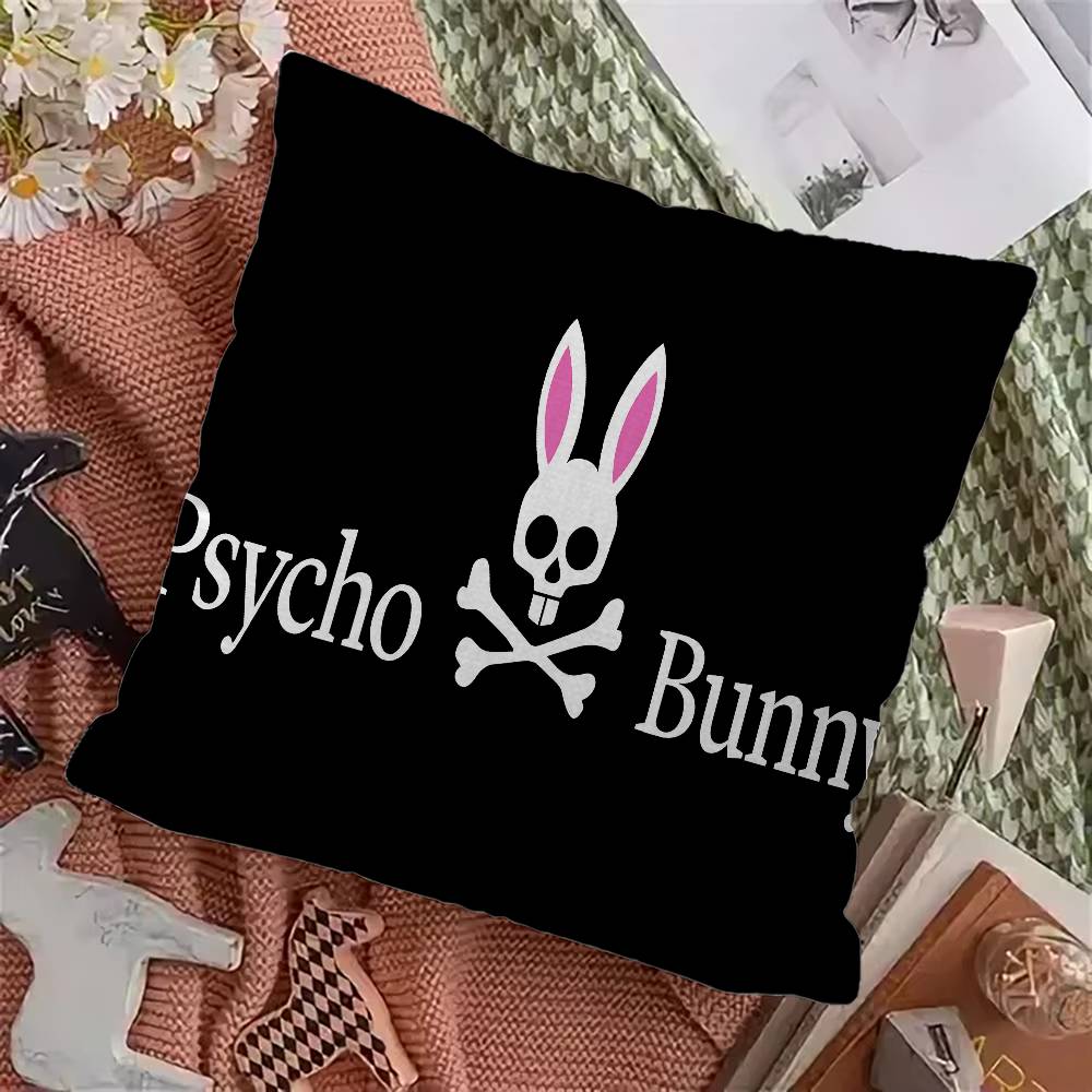 Luxury Fashion P-Psycho Bunny Pillowcase Toon Gift Cushion Cover Bedroom Home Sofa Chair Seat Decor Pillow Case