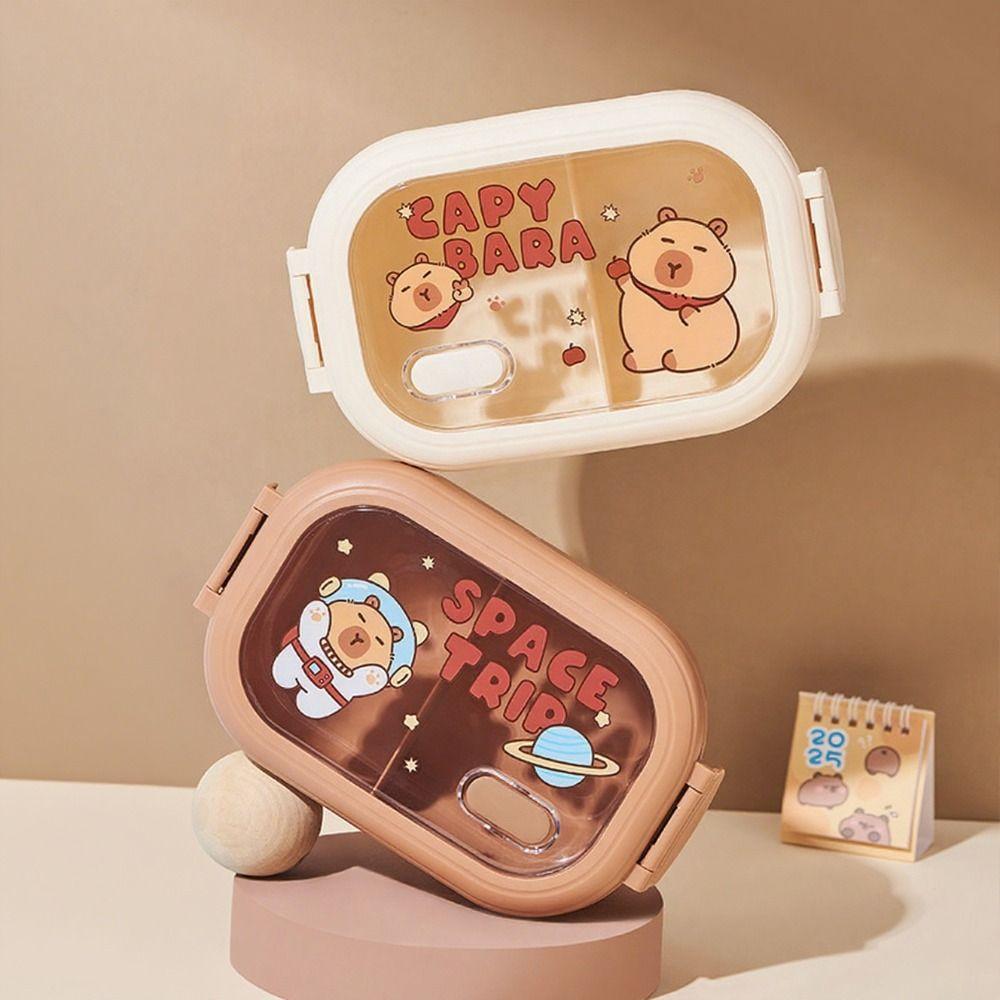 1320ml Large Capacity Meal Boxes Capybara Food Storage Box Lunch Box  for Outdoor Picnic School