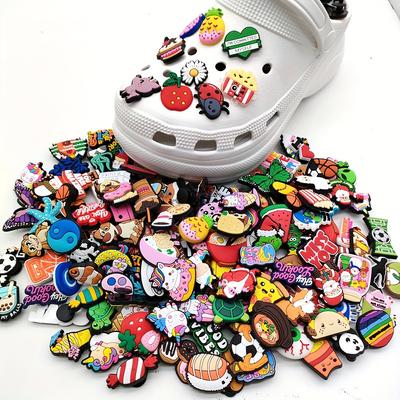 Colecție de 10 bucăți vibrante aleatorii din PVC pentru pantofi - Accesorii decorative pentru saboți, sandale, pantofi Articole de bricolaj pentru femei și bărbați - amuzant, drăguț