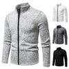 Autumn Winter Men's Zipper Sweatshirt Stand Collar Lightweight Casual Warmth Sport Cardigan Comfortable Dailywear