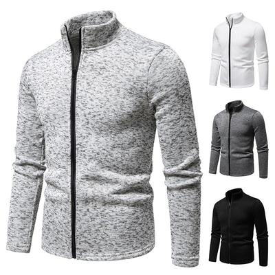 Felpa con cerniera da uomo autunno inverno, collo alto, leggera, casual, calda, sportiva, cardigan, comoda da indossare ogni giorno