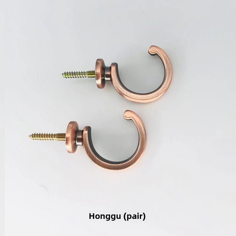 60/30/4/2pcs Retro Iron Curtain Holdback Wall Hanger Mounted Metal Hooks U Shaped Curtain Loop Holder Wall Tie Back With Screw