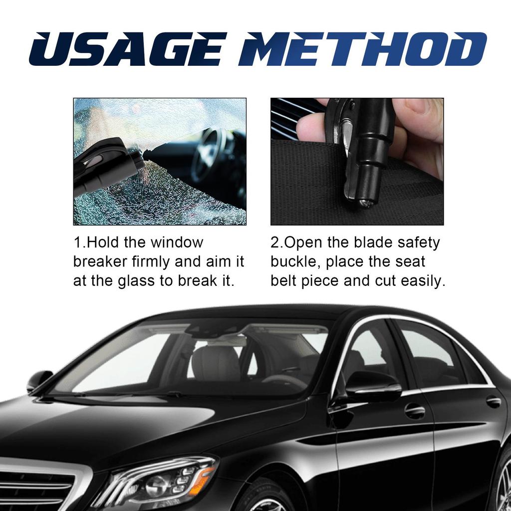 Rayhong Car Emergency Hammer (1 piece) - Mini and portable car window breaker for emergency escape from the vehicle.