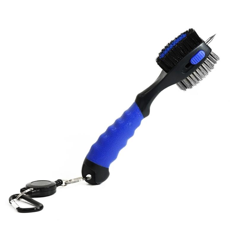 Golfs Club Cleaning Brush and Grooves Cleaner with Retractable Hook, Ergonomic Golfs Brush Easily Attaches To Golfs Bag
