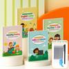 Writing Practice Book for Kids Reusable Preschool Workbooks English Grooved Copybook Early Learning Handwriting Kit for Ages 3-8