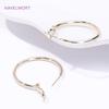 Trendy 14K Gold Plated Simple Round Round Hoop Earrings,High Quality Big Circle Earrings For Women Earring Party Jewelry Gift