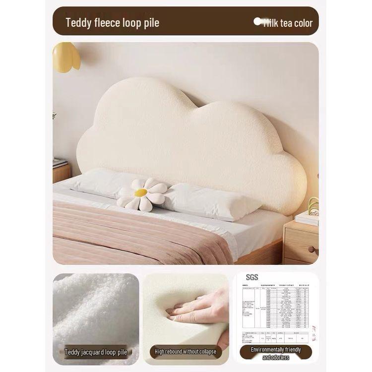 Cream Cloud Princess Bedside Backrest Cushion