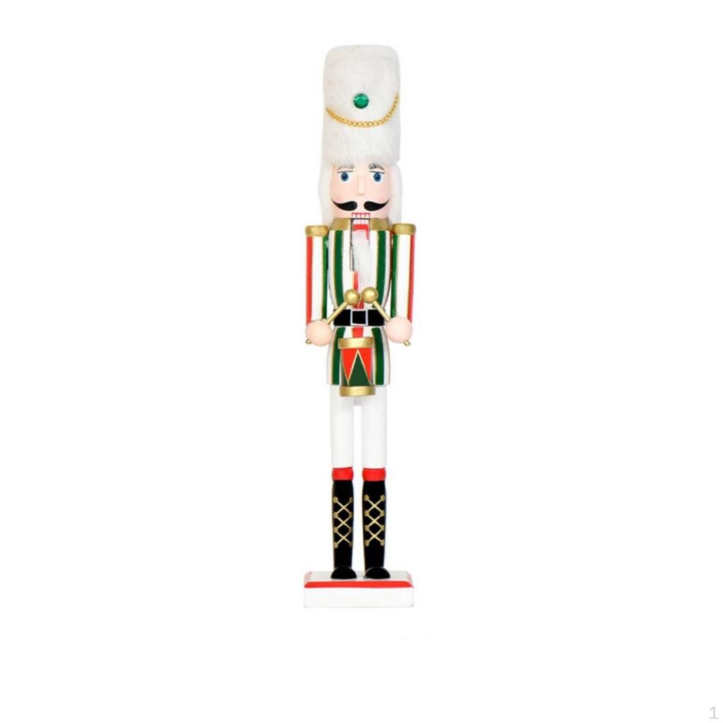 Nutcracker Guard Christmas Figurine Traditional for Mantel, Bookshelf R3301