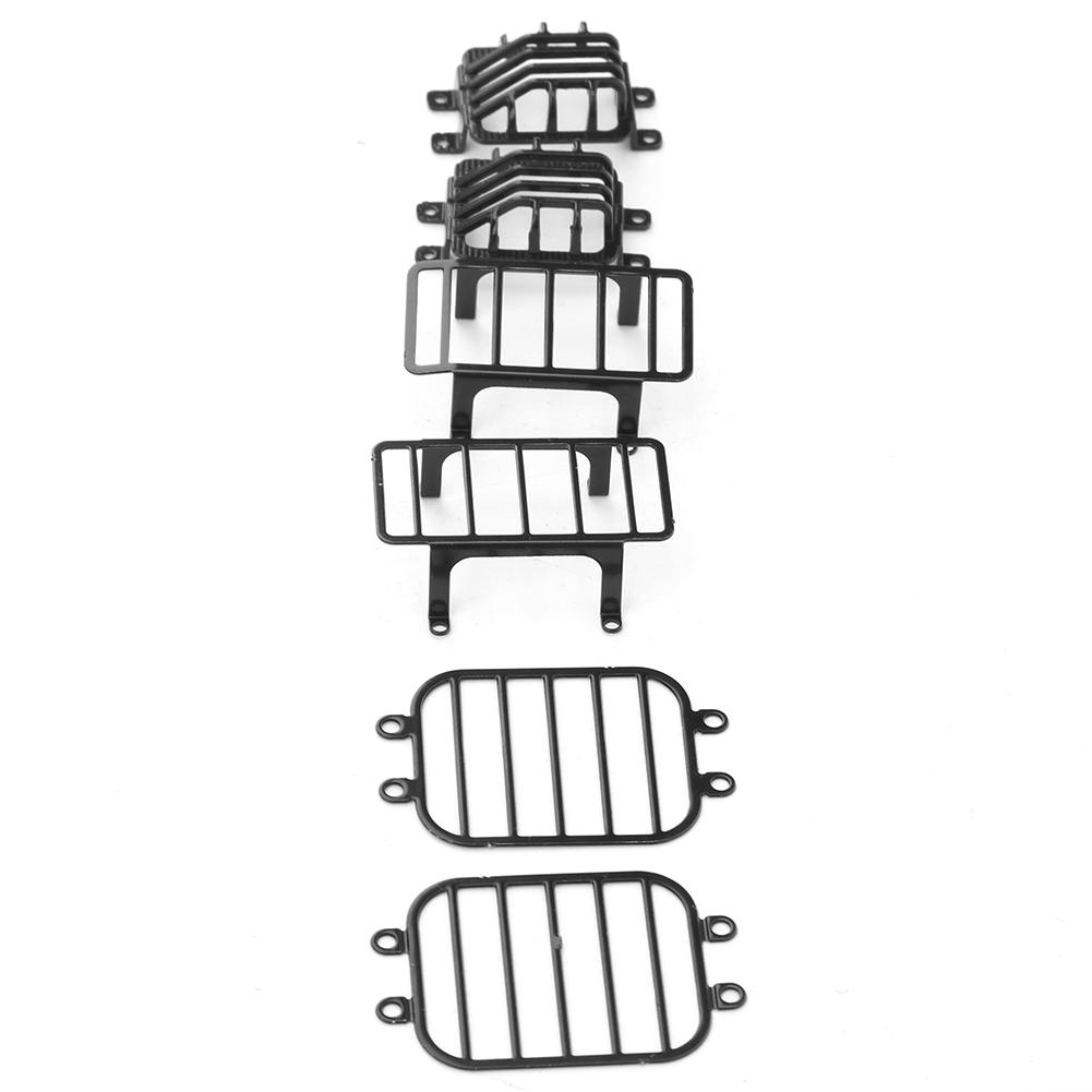 6pcs Set Headlight Cover Rear Side Lamp Guard Kit Fit for TRAXXAS TRX‑4 G500 TX‑6 G63 1 10 RC Car