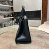 [Pre-Owned] City Steamer Logo Lock Leather Shoulder Tote Bag Medium - Very Good #RP3PI8