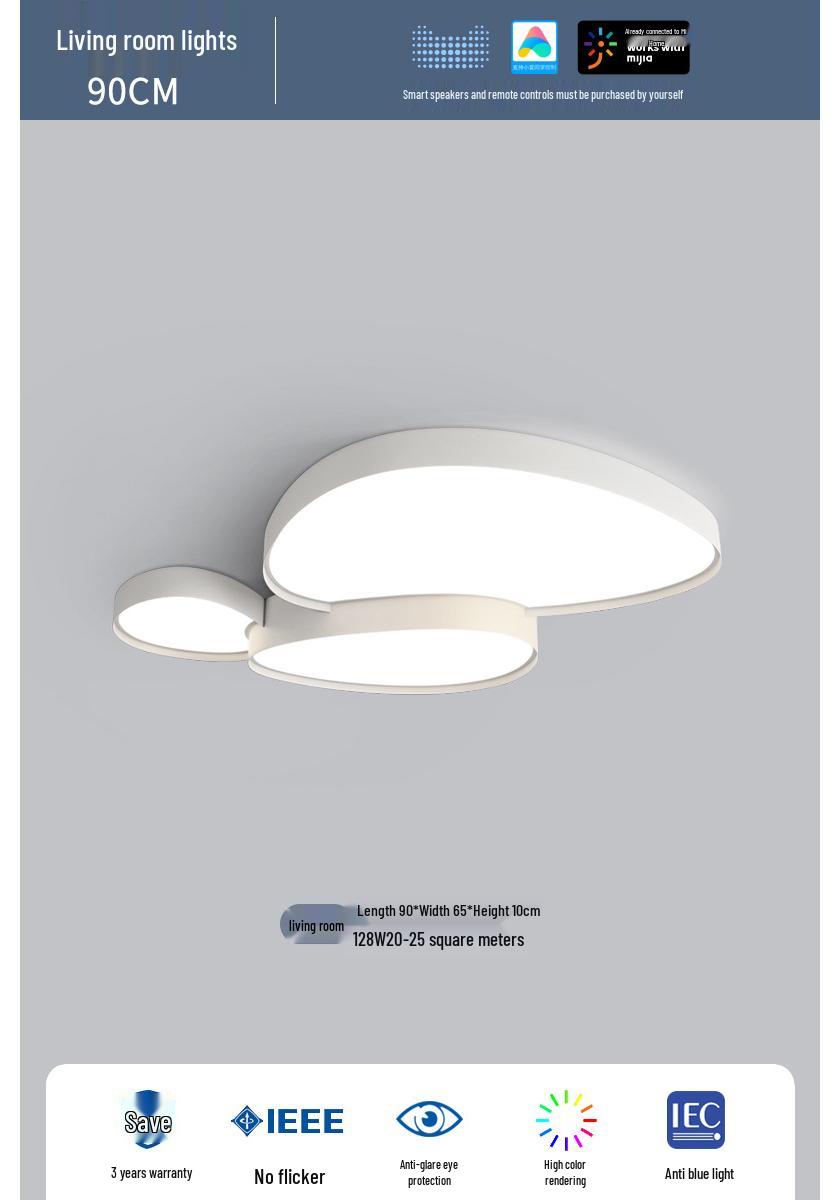 Mijia Smart Modern Lighting Package: Creative Stepless Dimming Ceiling Light for Living Room