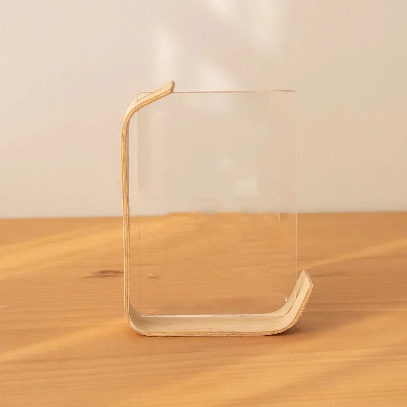 

Деревянная рамка для фото на качели, прозрачный гербарий, акриловая двухсторонняя персонализированная фоторамка, домашний декор 14x21cm