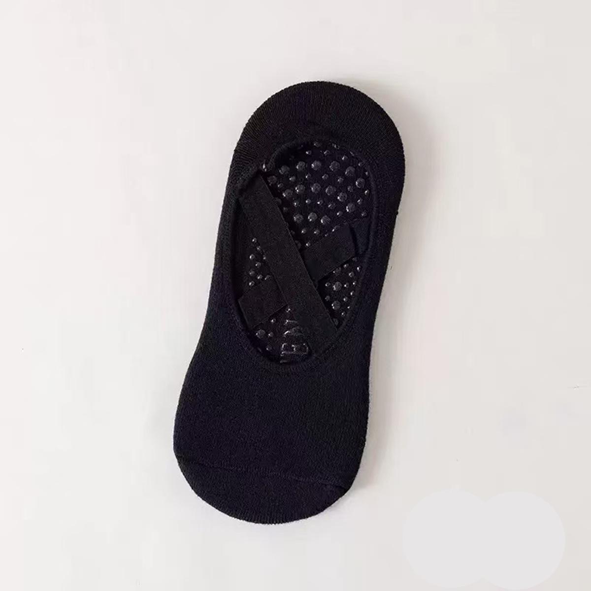 

Женские нескользящие носки для йоги - Чистый хлопок, амортизирующий силиконовый захват, низкая посадка, невидимый стиль лодочки. One Size чёрный