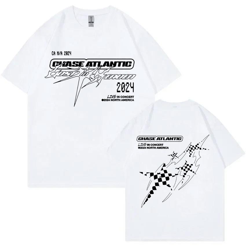 Rock Band Chase Atlantic Lost in Europe and UK Tour TShirts Men Hip Hop Vintage Oversized Cotton Tshirt Gothic Streetwear