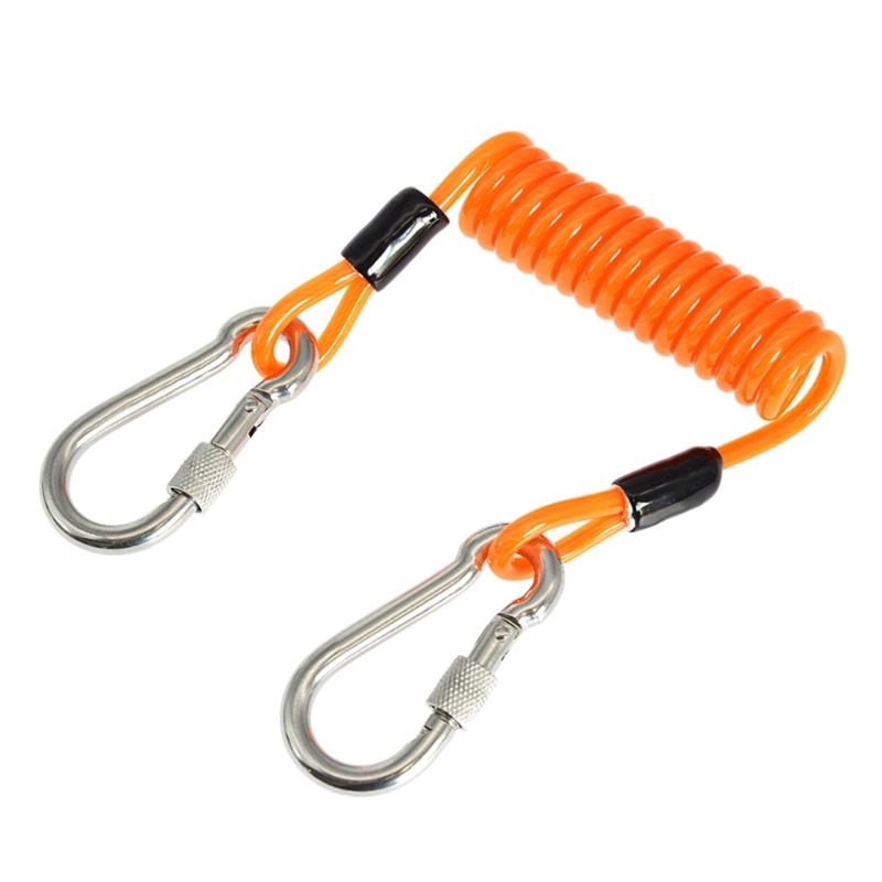 Antilost Rope Lanyard Underwaters Spring Coiled Camera Clip for Dive Light