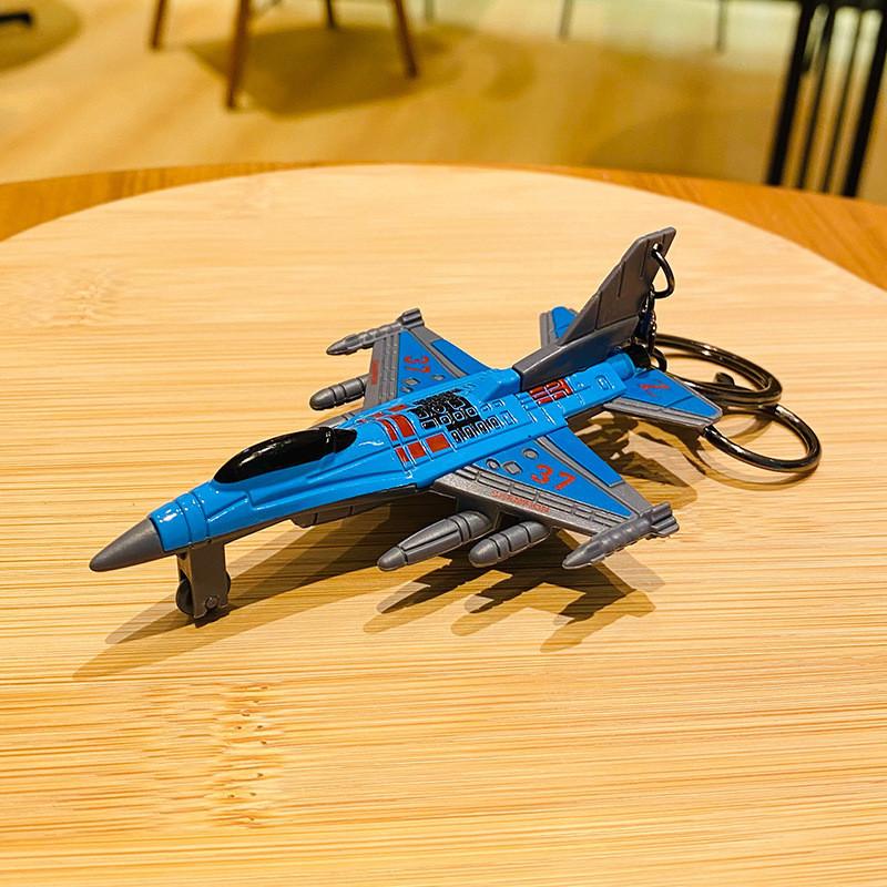 Fun Helicopter Cartoon Keychain Alloy Material Novelty Key Holder Students For