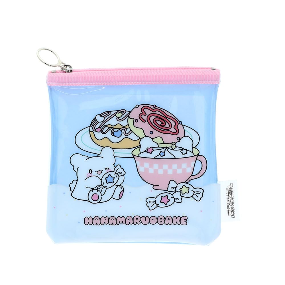 

Stationery Hanamaru Obake Sanrio Characters Goods Clear Flat S2337240 Sun-Star Pouch, Material, Square, Blue, синий