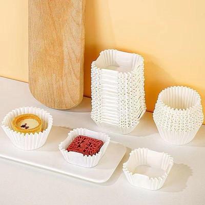 100/250Pcs Mooncake Paper Holder Square Paper Brownie Liner Medium Size 45/50/55/62Mm Xue Meiniang Paper Tray Oil Proof Cup