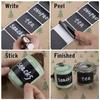 150/300pcs Chalkboard Labels Waterproof Reusable Blackboard Stickers For Mason Jars, Parties Decoration, Craft Rooms