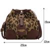 Leopard Small PU Leather Women Bucket Crossbody Bags Fall Designer Shoulder Bag Luxury Ladies Handbag Lady Trend Tote