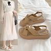 Modische Plateausandalen Koreanische Lässige Flache Strandschuhe Damen Sport Dicke Sohle Mode Sandalen 2025