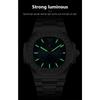 POEDAGAR Luxury Man Quartz Watch Square Watch for Men Waterproof Luminous Date Stainless Steel Watches Sports Clock reloj