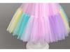 Children's Color Block Mesh Princess Dress for Special Occasions