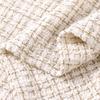 Golden And Silver Silk Tweed Coarse Fabric Woolen Lattice Polyester DIY Autumn And Winter Women's Coats Sewing Material 150x50cm