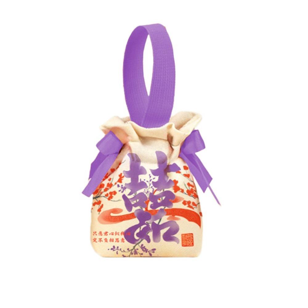 Trekkoord Nieuwjaar Cadeauzak Canvas Chinese Stijl Handtas Sieraden Bruiloft Snoepzak Verjaardag