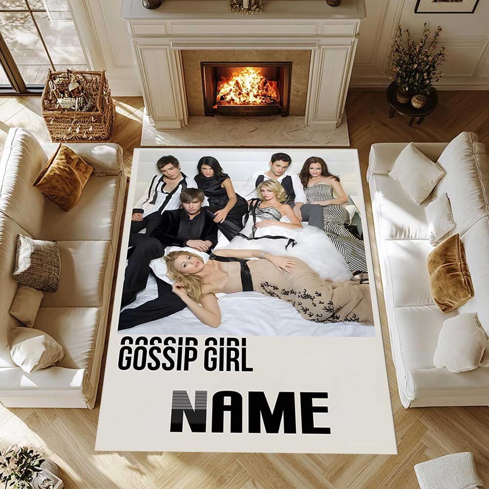 Warner Bros. Works (4) Customize Your Name Rug, Office Chair Cushion, Home Bedroom Living Room Gift.