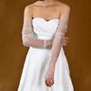 Elegant Colorful Sequins Wedding Dress Decoration Mesh Extended Arm Sleeves Fingerless Long Bridal Gloves Accessories