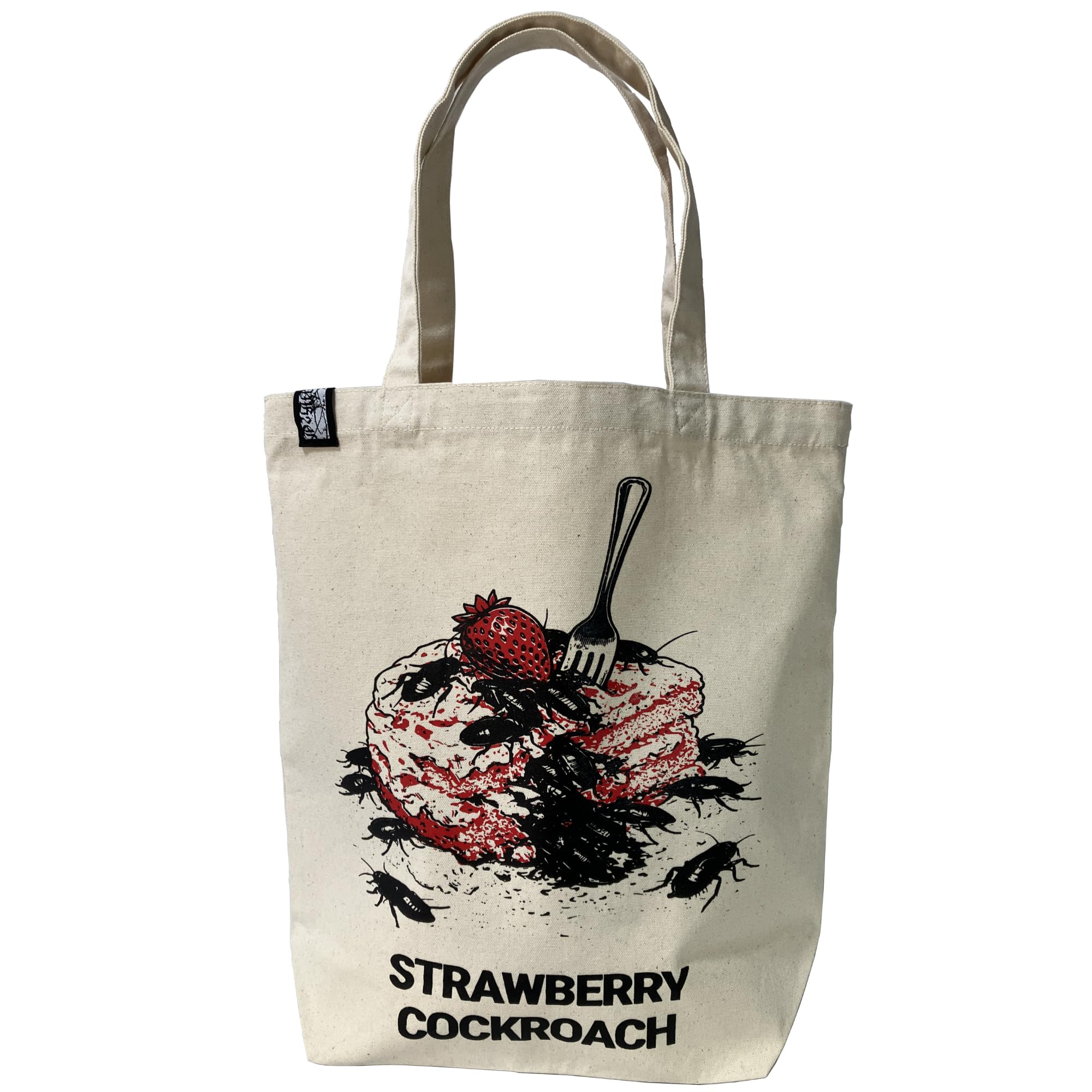 

[Black and White] Original Tote Bag Strawberry and Shortcake Motif Medium Size (10L, A4 Size) Unisex (M)