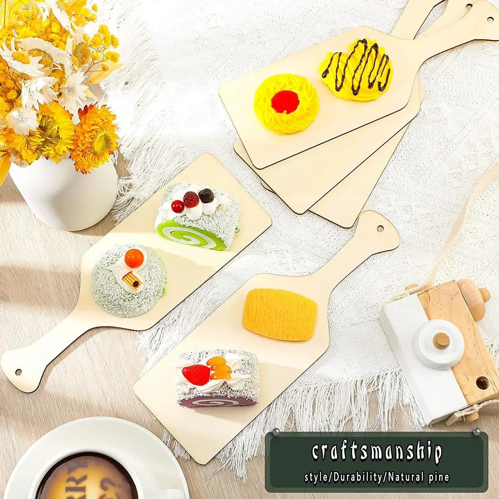 Mini Wooden Cutting Board Charcuterie Boards Paddle Blank Small Chopping Board with Handle Kitchen Chopping Blocks Kitchen Tools