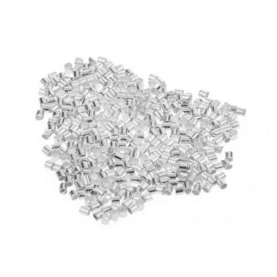 600 stuks verzilverde krimpbuis eindkralen 1,5 * 1,5 mm