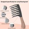 1 Pcs Wide Tooth Comb Long Perm Hair Curly Double Rows Women Hair Fluffy Styling Tool Special Hair Comb Anti-Static Hairbrush