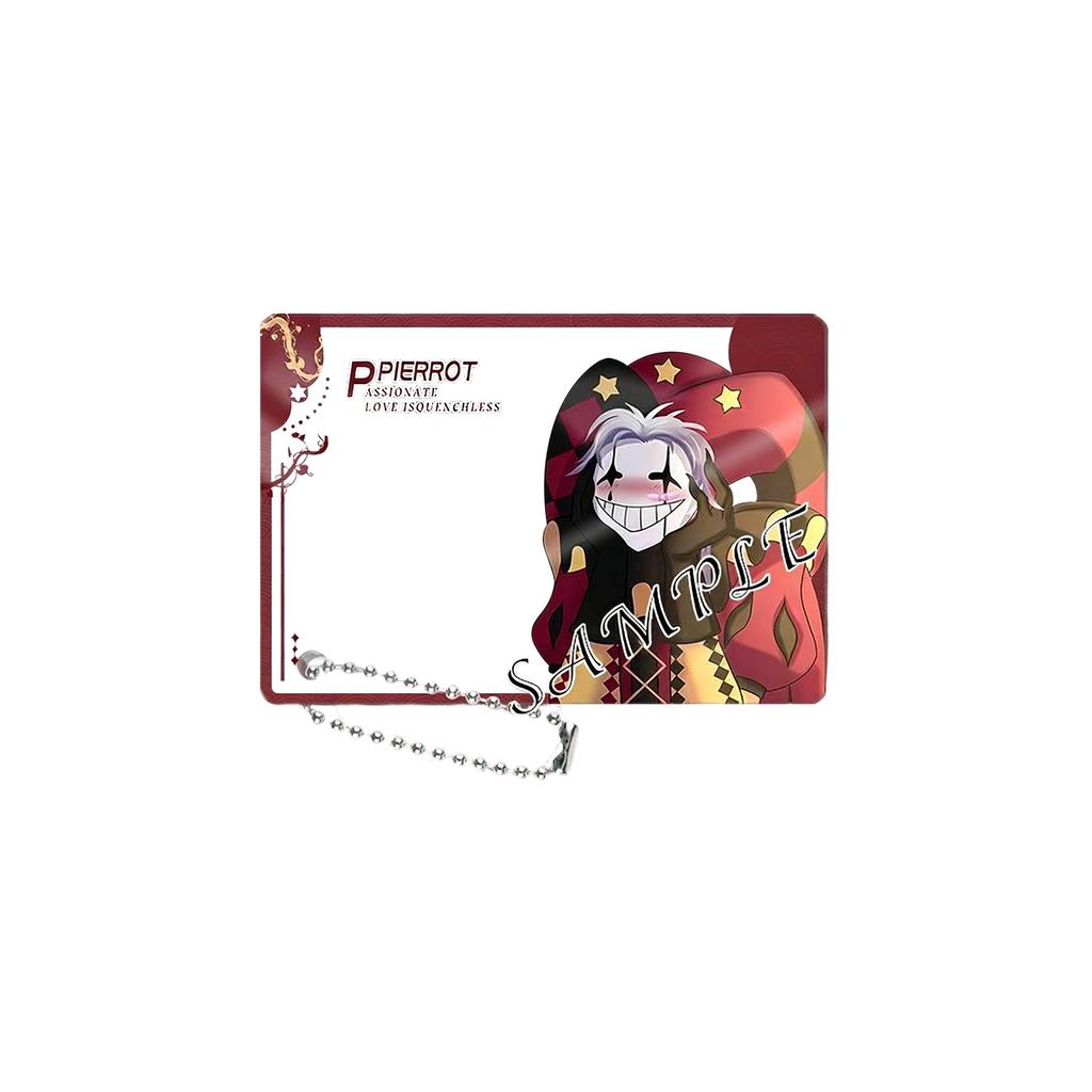 Carnival- Acrylic Transparent Card Pendant - Ita Bag Charm & Photo Prop Accessory (with Bead Chain)