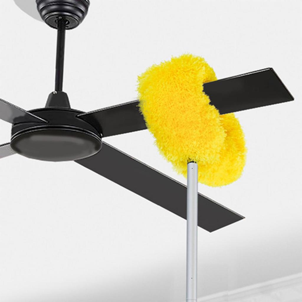 Extendable Ceiling Fan Cleaner with Extension for Efficient Cleaning for Effective Dust Removal Washable Brushes