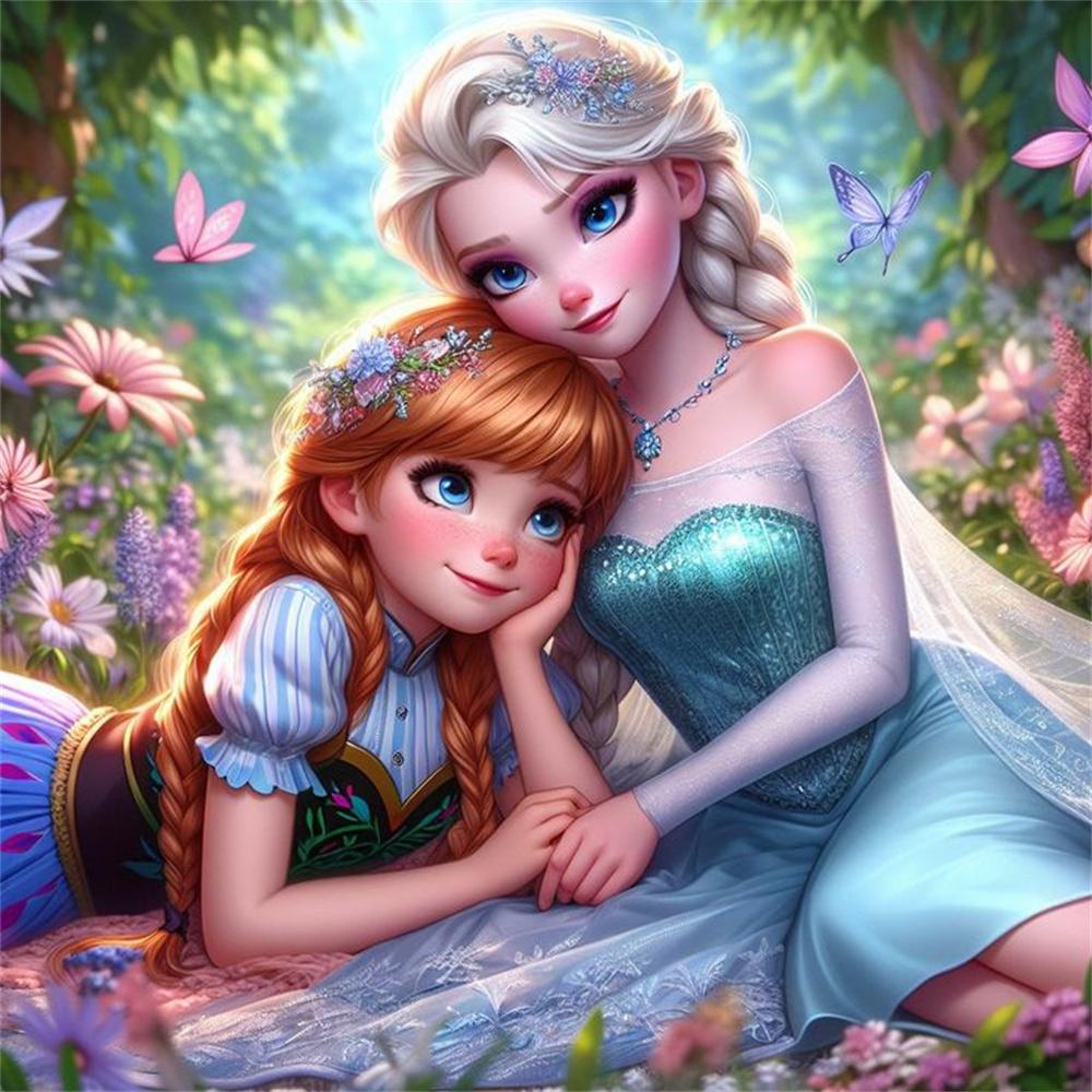 Princess Elsa Anna Diamond Painting New Full Diamond Frozen Series Bedroom Decoration Diamond Embroidery Material Pack