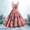Women's  Print Sexy Off-The-Shoulder Punk Vintage Dress