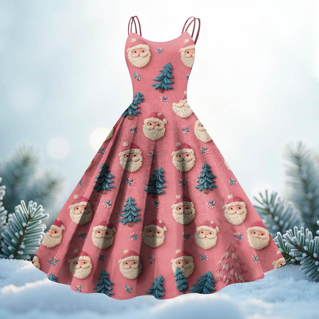 Women's  Print Sexy Off-The-Shoulder Punk Vintage Dress