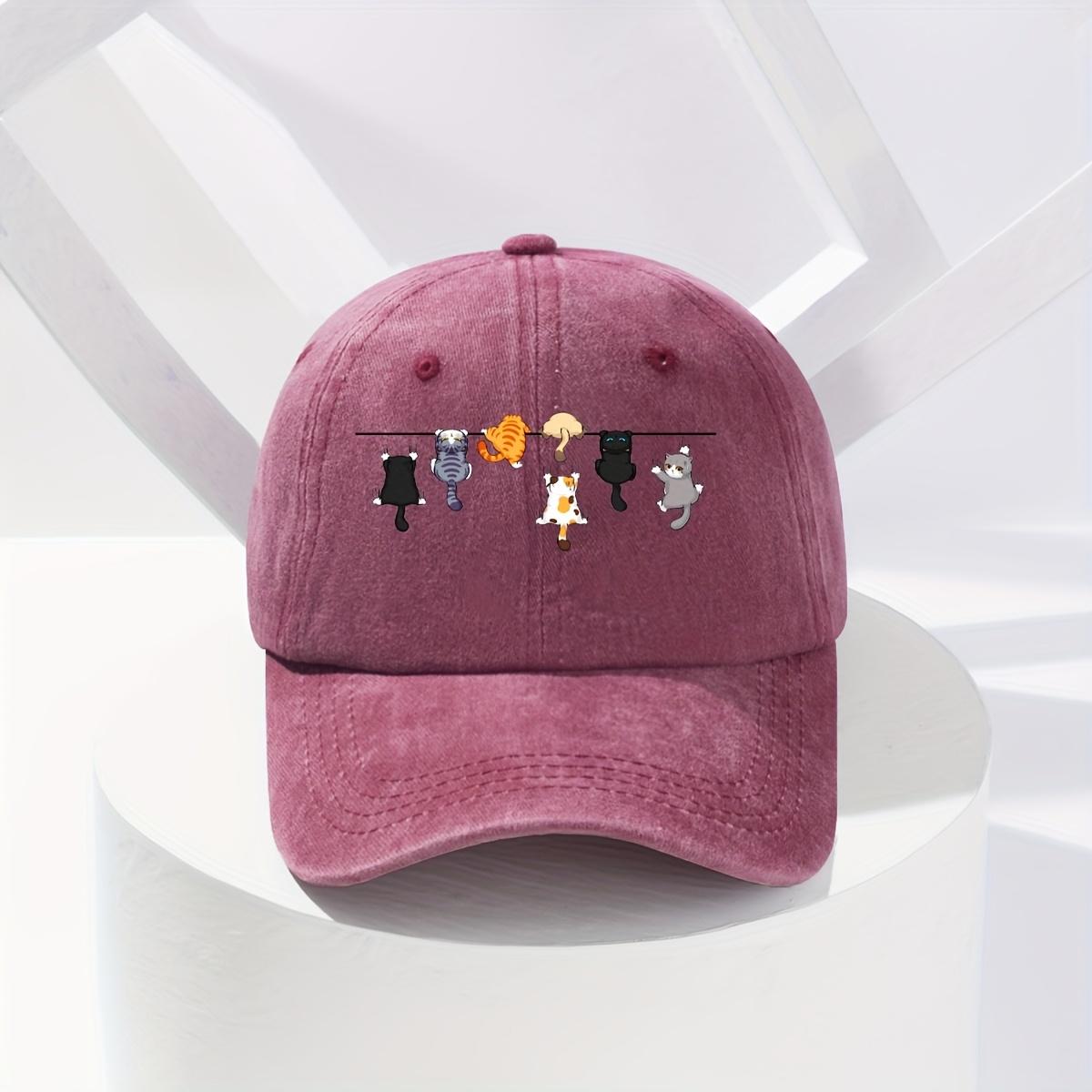 

Adorable FelineThemed Baseball Cap Perfect for Street Fashion Featuring a Fun And Vibrant Design Suitable for Any Season One Size