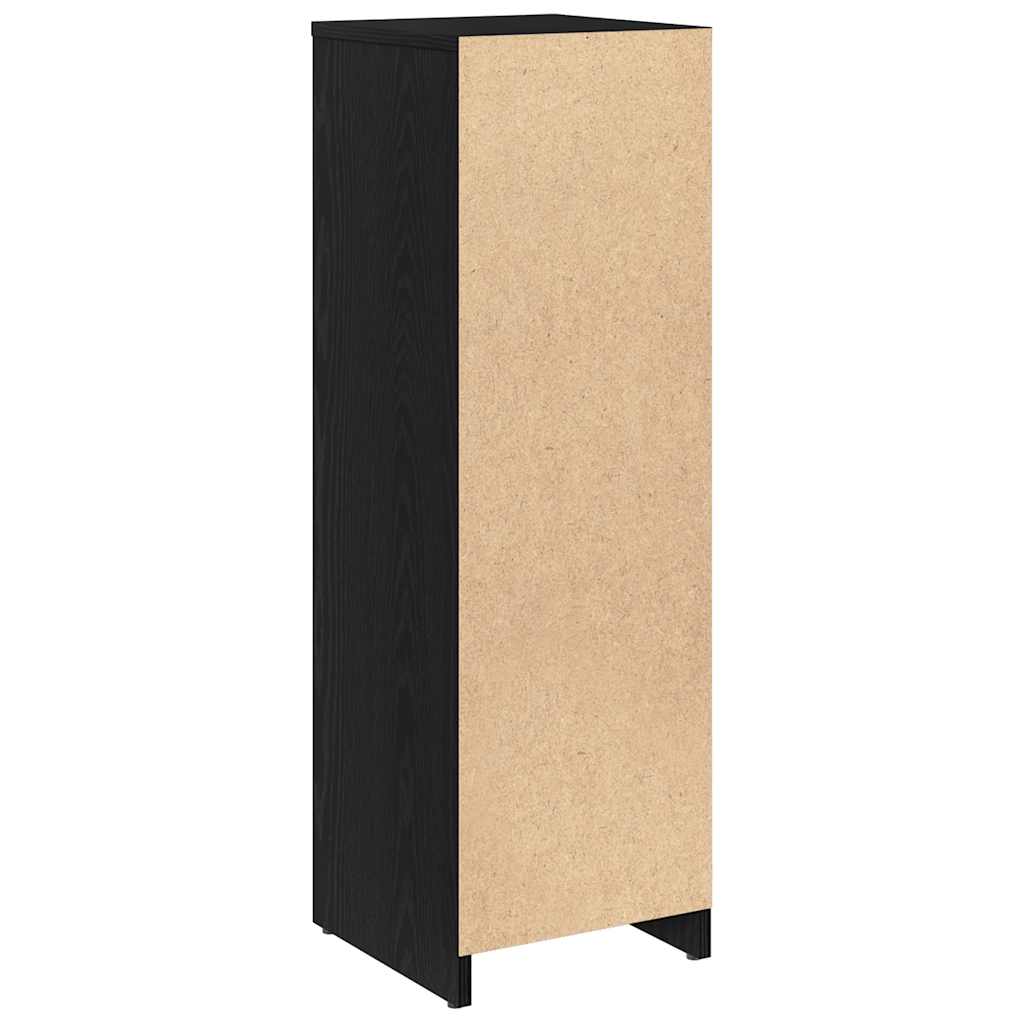 Black Oak Bathroom Cabinet 30 X 30 X 95 Cm Engineered Wood