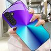 Gradient color abstract art pattern glass phone case suitable for Samsung Galaxy S26 S25 S24 S22 S21 S20 FE/Ultra/Plus anti drop