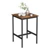 VASAGLE Breakfast Bar, Square Tall Bar Table, Heavy-Duty Steel Frame, 60 x 60 x 90 cm, Easy Assembly, for Kitchen Living Room, Industrial Style