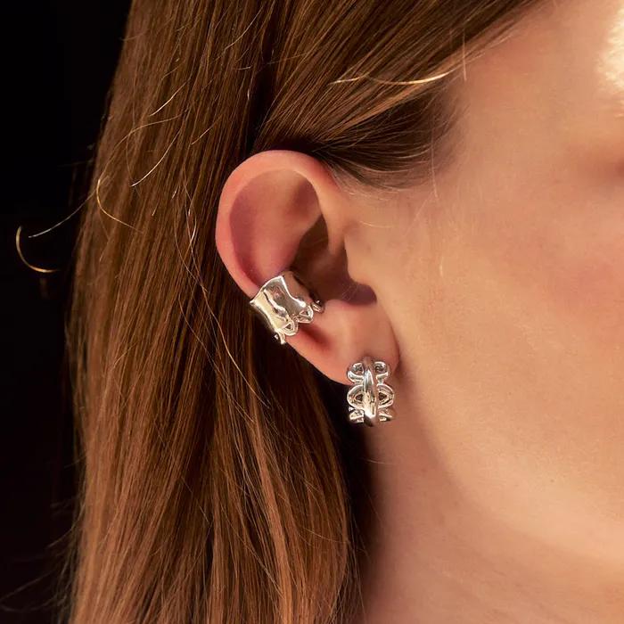 Crevice Earring Silver