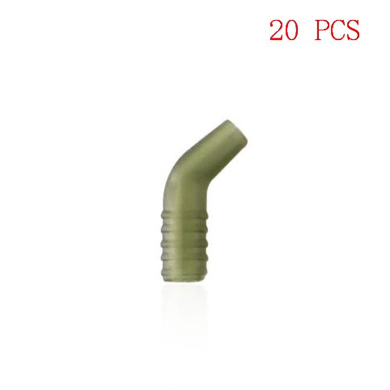 20Pcs Tpe Fish Hook Sleeves Aligner Carp Fishing Accessories Anti Entanglement Sleeves Fishing Terminal Tackle 20pcs M