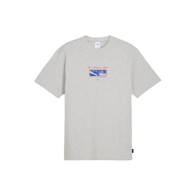 Character Print Casual Crew Neck Short Sleeve T-Shirt Men Tops Gray 624051-04