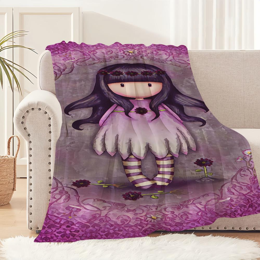 Cute Little Girl Blanket Soft Plush Nap Sofa Rug for Living G-Ggorjuss-S Room Warm Office Bedroom Birthday Home Travel Kid Gifts