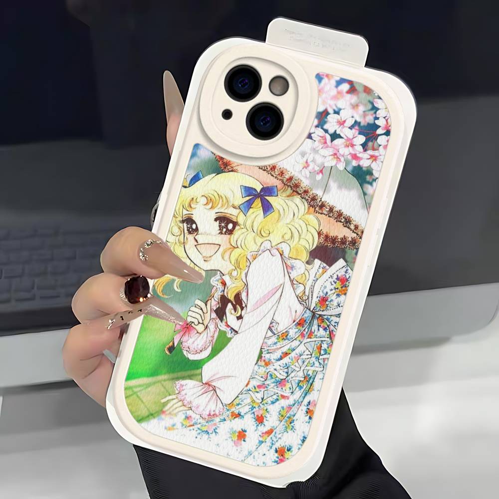 Classic Anime C-Candy C-Candy Leather Phone Case For IPhone 16 15 14 13 12 11 Pro Max Plus Shockproof Cover