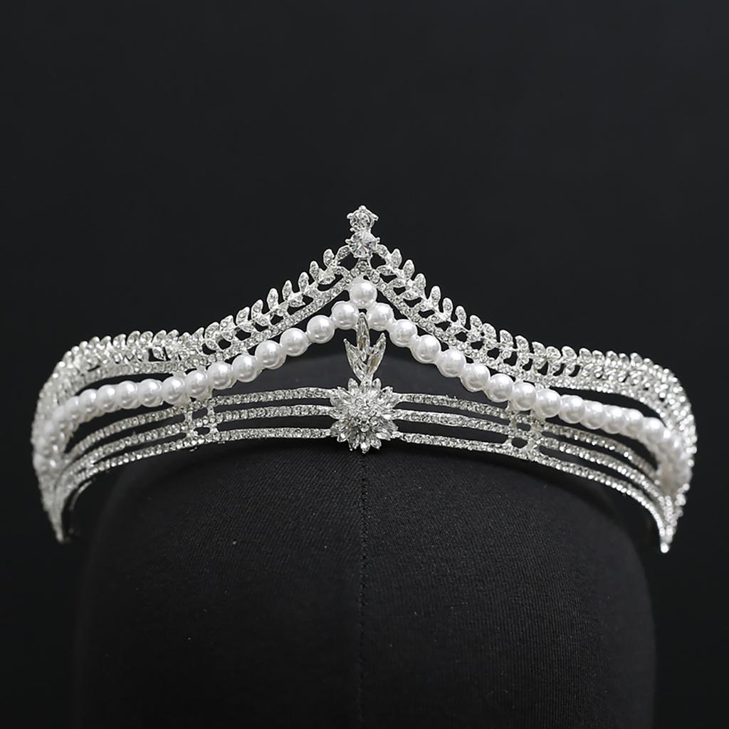 Europäische und Amerikanische Brautkrone Legierung Strass Barockkrone Hochzeit Geburtstag Abschlussfeier Accessoires Kopfschmuck